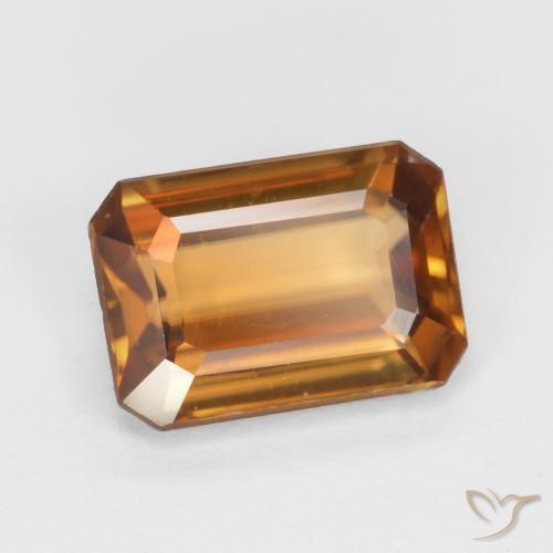 Zircone Arancione scuro naturale da 1.27 ct, Ottagonale / Taglio smeraldo, VVS-VS