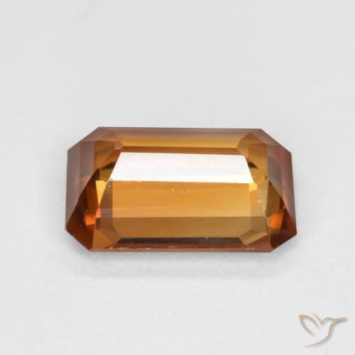 Zircone Arancione scuro naturale da 1.27 ct, Ottagonale / Taglio smeraldo, VVS-VS