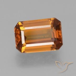 Zircone Arancione marroncino naturale da 1.32 ct, Ottagonale / Taglio smeraldo, VVS