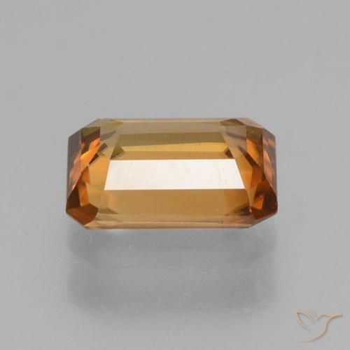 Zircone Arancio Terra naturale da 1.45 ct, Ottagonale / Taglio smeraldo, VVS