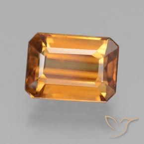 Zircone Arancione scuro naturale da 1.67 ct, Ottagonale / Taglio smeraldo, VVS