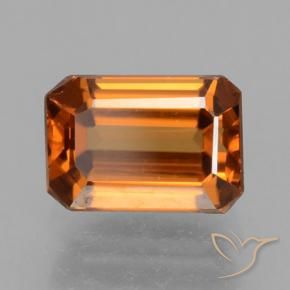 Zircone Arancio giallastro naturale da 1.19 ct, Ottagonale / Taglio smeraldo, VVS