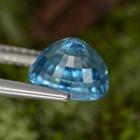 Zircone naturale blu da 3,49 ct, taglio ovale, VS