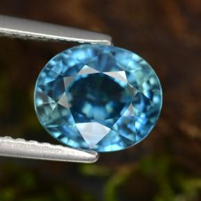 Zircone Blu naturale da 3.43 ct, Taglio ovale, VVS