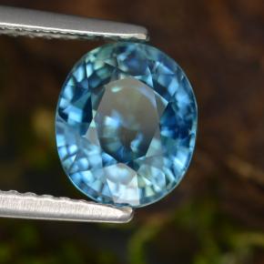 Zircone Blu naturale da 3.43 ct, Taglio ovale, VVS