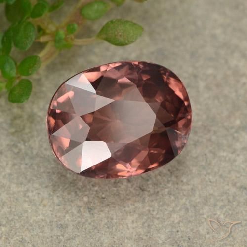 Zircone Rosso scuro naturale da 3.51 ct, Ovale, VVS-VS