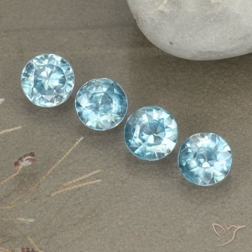 1.94ctw Naturale Bambina blu Zircone, Rotondo, VVS-VS