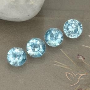 Gemme di Zircone Bambina blu naturale da 1.94 ct, Rotondo, VVS-VS