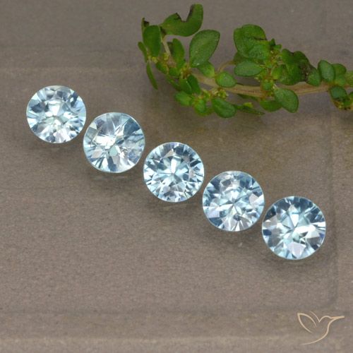 2.35ctw Naturale Blu Zircone, Rotondo, VVS-VS, Photo A