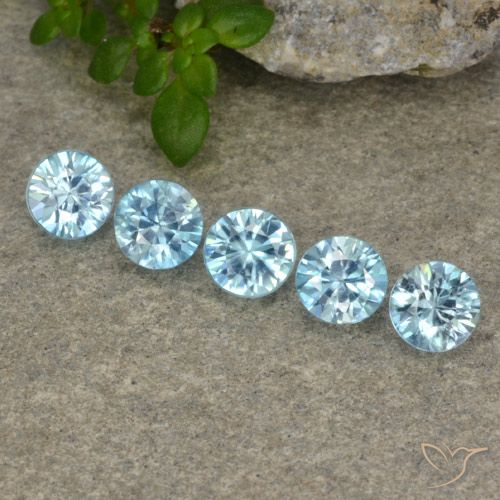 2.51ctw Naturale Bambina blu Zircone, Rotondo, VVS-VS