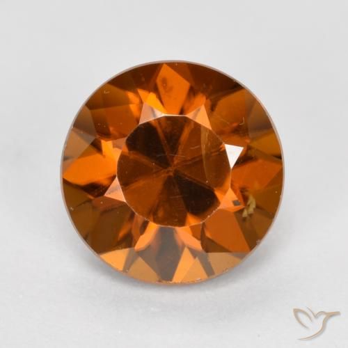 1.65ct Naturale Arancione rossastra Zircone, Rotondo, VVS-VS