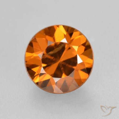 1.82ct Naturale Arancio Medio Zircone, Rotondo, VS