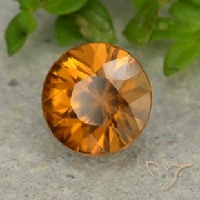 Zircone Albicocca Arancia naturale da 1.13 ct, Rotondo, VVS-VS