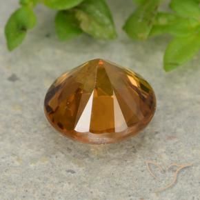 Zircone Albicocca Arancia naturale da 1.13 ct, Rotondo, VVS-VS