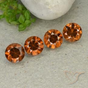 Gemme di Zircone Arancione Ambra naturale da 4.94 ct, Rotondo, VVS-VS