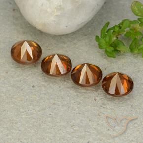 Gemme di Zircone Arancione Ambra naturale da 4.94 ct, Rotondo, VVS-VS