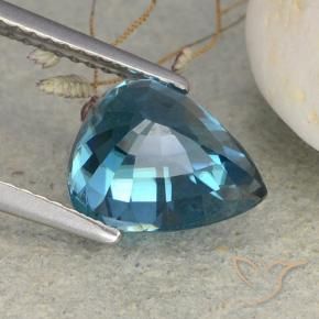 Zircone Blu di Prussia chiaro naturale da 4.54 ct, Forma a pera, VVS