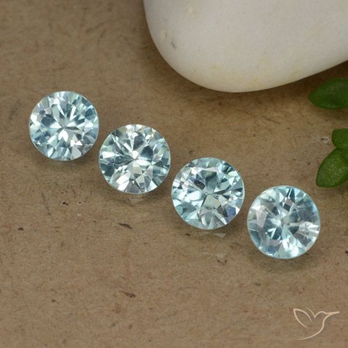 1.85ctw Naturale Azzurro Zircone, Rotondo, VVS-VS