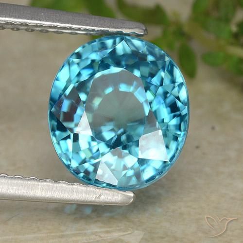 Zircone Blu medio naturale da 5.36 ct, Ovale, VVS