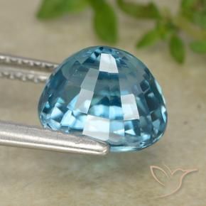 Zircone Blu medio naturale da 5.29 ct, Ovale, VVS