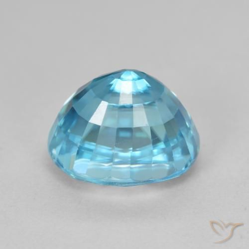 Zircone Blu elettrico azzurro naturale da 5.24 ct, Ovale, VVS