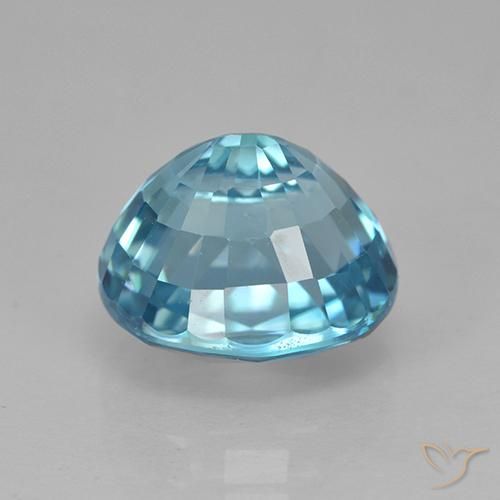 Zircone Blu elettrico azzurro naturale da 5.86 ct, Ovale, VVS