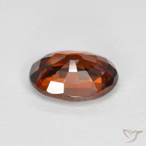 Zircone Arancione rossastra naturale da 1.85 ct, Ovale, VVS