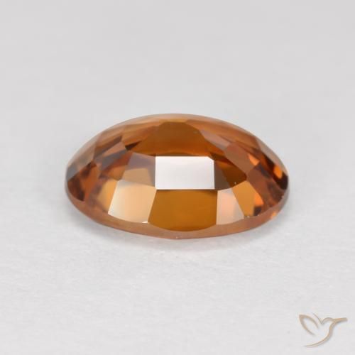 Zircone Arancio medio-scuro naturale da 1.98 ct, Ovale, VVS-VS