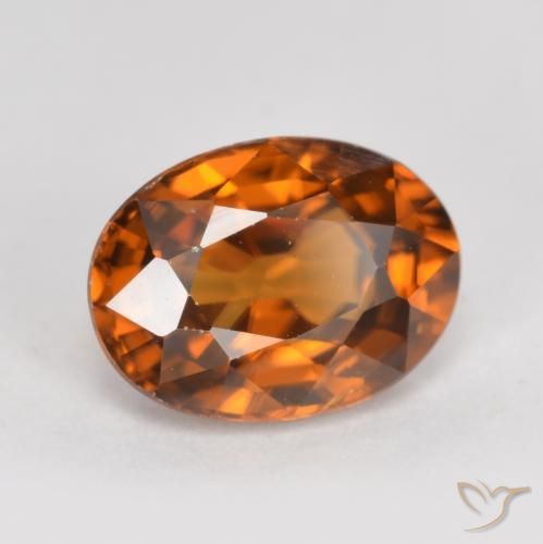 Zircone Arancione scuro naturale da 1.99 ct, Ovale, VVS
