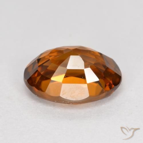 Zircone Arancione scuro naturale da 1.99 ct, Ovale, VVS