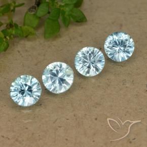 Gemme di Zircone Bambina blu naturale da 2.08 ct, Rotondo, VVS