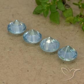 Gemme di Zircone Bambina blu naturale da 2.08 ct, Rotondo, VVS