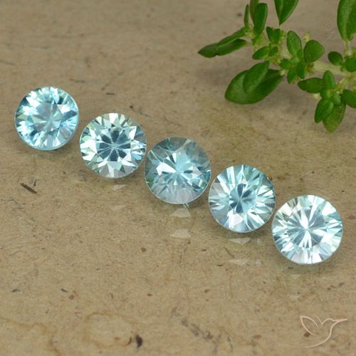 Gemme di Zircone Azzurro naturale da 2.78 ct, Rotondo, VVS
