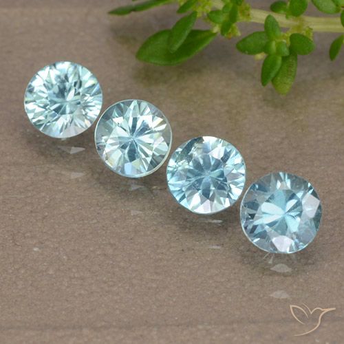 1.85ctw Naturale Bambina blu Zircone, Rotondo, VVS-VS