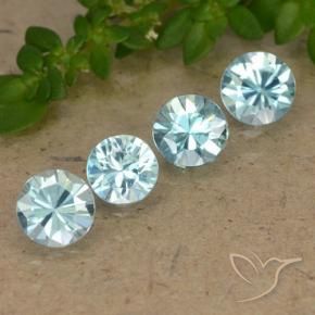 Gemme di Zircone Azzurro naturale da 2.13 ct, Rotondo, VS