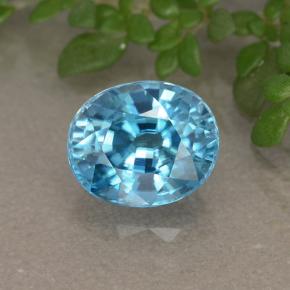 Zircone Blu naturale da 2.22 ct, Taglio ovale, VVS