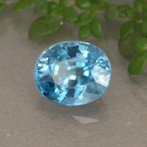 Zircone Blu naturale da 2.22 ct, Taglio ovale, VVS