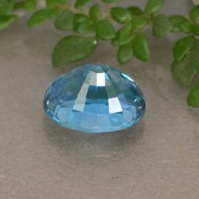 Zircone Blu naturale da 2.22 ct, Taglio ovale, VVS