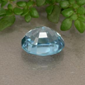 Zircone naturale blu da 2,18 ct, taglio ovale, VVS