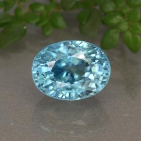 Zircone naturale blu da 2,81 ct, taglio ovale, VVS
