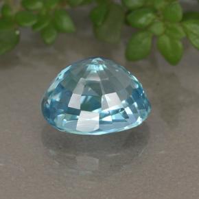 Zircone naturale blu da 2,81 ct, taglio ovale, VVS