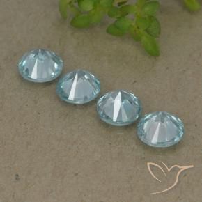 Gemme di Zircone Bambina blu naturale da 2.06 ct, Rotondo, VVS