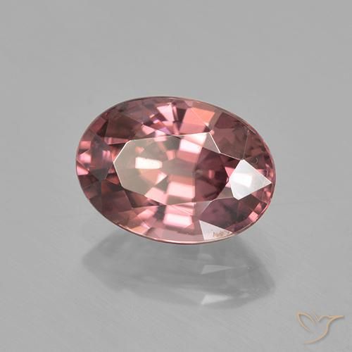 Zircone Rosso medio naturale da 2.85 ct, Ovale, VVS-VS