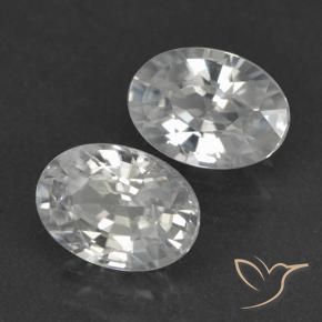Gemme di Zircone Bianco trasparente naturale da 2.34 ct, Ovale, VVS-VS