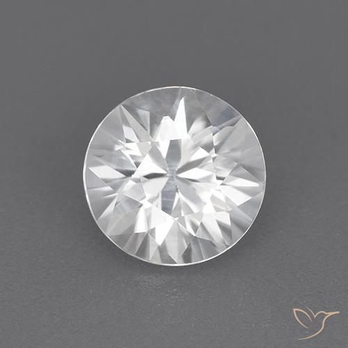 1.64ct Naturale Bianco Zircone, Rotondo, VVS
