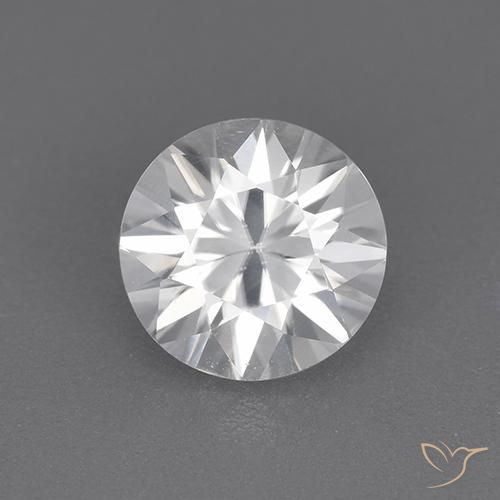 1.72ct Naturale Bianco Zircone, Rotondo, VVS