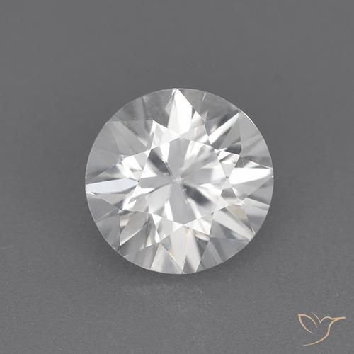 Zircone Bianco naturale da 1.72 ct, Rotondo, VVS