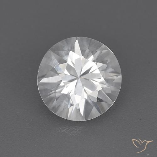 1.73ct Naturale Bianco Zircone, Rotondo, VVS
