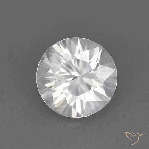 1.76ct Naturale Bianco Zircone, Rotondo, VVS