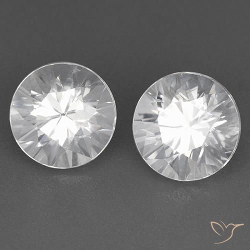 Gemme di Zircone Bianco naturale da 4.08 ct, Rotondo, VVS